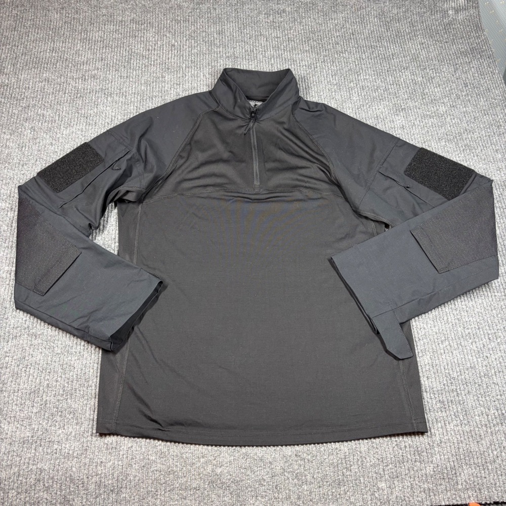 Condor Shirt Men's XL Black 1/4 Zip Tactical Combat Long Sleeve Ripstop Sleeves